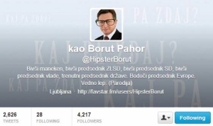 Kao Borut Pahor, eden bolj znanih slovenskih parodijskih twitter računov.